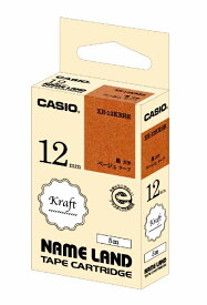 CASIO｜カシオ クラフトテープ NAME LAND（ネームランド） ベージュ XR-12KRBE [黒文字 /12mm幅]