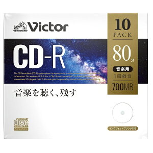 Verbatimbo[xC^ ypCD-R VictorirN^[j AR80FP10J1 [10 /700MB /CNWFbgv^[Ή]