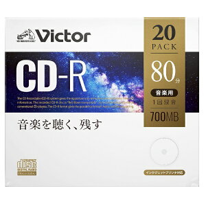 Verbatimbo[xC^ ypCD-R VictorirN^[j AR80FP20J1 [20 /700MB /CNWFbgv^[Ή]