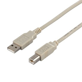 BUFFALO｜バッファロー USB2.0ケーブル （A to B） アイボリー 2m BCUAB220IV アイボリー[BCUAB220IV]