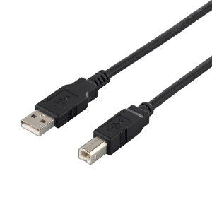 BUFFALO�b�o�b�t�@���[ USB2.0�P�[�u�� (A to B) 3m BCUAB230BK �u���b�N�yrb_ cable_cpn�z