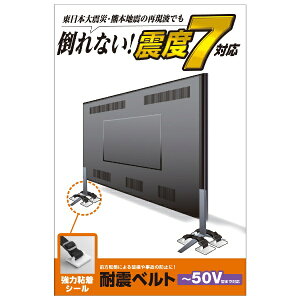 ELECOM�b�G���R�� �ϐk�x���g �e���r�p 50�C���` �܂őΉ� ���͔S�� �V�[���^�C�v 4�{�� �Œ��� ���������\ �n�k�΍� �]�|�h�~ �h�Зp�i ���t���ȒP TS-004N2