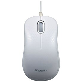 Verbatim｜バーベイタム マウス ホワイト MUSYSWV3 [光学式 /有線 /3ボタン /USB]