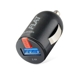 ELECOM�b�G���R�� �V�K�[�`���[�W���[ 1USB�|�[�g �R���p�N�g 2.4A �u���b�N MPA-CCU11BK