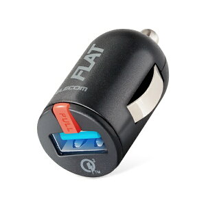 ELECOM�b�G���R�� �ԍڏ[�d�� Quick Charge 3.0�Ή� FLAT�V���[�Y ���R���p�N�g ���܂����[�d �ʓdLED �y�� �u���b�N MPA-CCUQ03BK