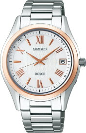 SEIKO｜セイコー ［ソーラー電波時計］ドルチェ（DOLCE）「ペア薄型電波ソーラーモデル」 SADZ200 ホワイト/ピンクゴールド・シルバー[正規品]