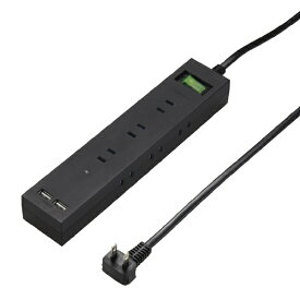 YAZAWA｜ヤザワ USBタップ ブラック H6BK11122UBK [2.0m /9個口 /スイッチ付き（一括） /2ポート][H6BK11122UBK]