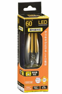 �I�[���d�@�bOHM ELECTRIC LED�t�B�������g�d�� �N���A LDC6L/D C6 [E26 /�V�����f���A�d���` /60W���� /�d���F /1�� /�S�����^�C�v][LDC6L/DC6]