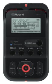 【エントリーで2倍pt(6/1まで)】 ローランド｜Roland R-07 ICレコーダー ブラック [Bluetooth対応 /ハイレゾ対応][録音機 ボイスレコーダー 小型 高音質 長時間]
