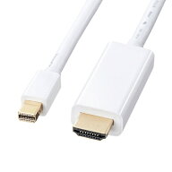 サンワサプライ｜SANWA SUPPLY 映像変換ケーブル ホワイト KC-MDPHDA20 [HDMI⇔miniDisplayPort /2m][KCM…