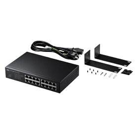 【エントリーで最大全額ポイント還元｜7/18迄】 サンワサプライ｜SANWA SUPPLY Giga対応スイッチングハブ（16ポート・ループ検知機能付き） LAN-GIGAH16L[LANGIGAH16L]