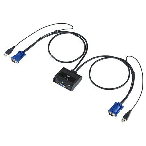 �T�����T�v���C�bSANWA SUPPLY �p�\�R���ؑ֊� �u���b�N SW-KVM2UUN [2���� /1�o�� /����][SWKVM2UUN]