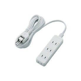 ELECOM｜エレコム 電源タップ(180度スイングプラグ) ホワイト T-TS02-2430WH [3.0m /4個口 /スイッチ無][TTS022430WH]