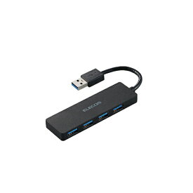エレコム　ELECOM U3H-A422BX-BK USBハブ ブラック [バスパワー /4ポート /USB3.0対応][U3HA422BXBK]【rb_pcacc】