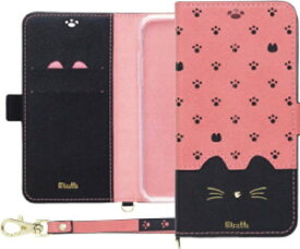 ナチュラルデザイン｜NATURAL design iPhone8／7／6s／6 （4.7） 手帳型ケースMinette ピンク/ブラック