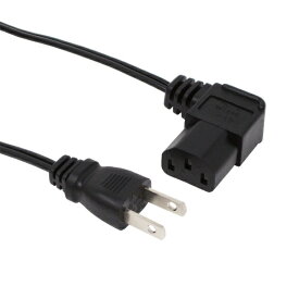 ainex｜アイネックス AC電源ケーブル 極細L型タイプ 0.5m ACP-05L-BK
