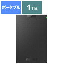 BUFFALO｜バッファロー HD-PCG1.0U3-BBA 外付けHDD USB-A接続 パソコン用(Chrome/Mac/Windows11対応) ブラック [1TB /ポータブル型][HDPCG1.0U3BBA ]
