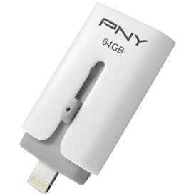 PNY Technologies｜ピーエヌワイテクノロジー P-FDI64GOTGAP-GE USBメモリ ホワイト [64GB /USB TypeA＋Lightning /スライド式]