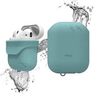 ELAGO�b�G���S AirPods�p WaterProof Case Coral Blue EL_APDCSSCWC_CB[airpods �P�[�X �J�o�[]