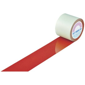 日本緑十字｜JAPAN GREEN CROSS 緑十字　ガードテープ（ラインテープ）　赤　100mm幅×20m　屋内用