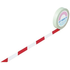 日本緑十字｜JAPAN GREEN CROSS 緑十字　ガードテープ（ラインテープ）　白／赤（トラ柄）　25mm幅×20m