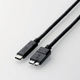 エレコム｜ELECOM USB3.1ケーブル Gen2 C-microBタイプ 認証品 USB3-CMB05NBK【rb_ cable_cpn】