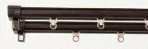 東京シンコール|TOKYO SINCOL 静音角型木目レール 3m用(160-300cm) シングル ダーク