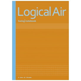 ナカバヤシ｜Nakabayashi ロジカル・エアー ノート オレンジ B546B-OR [セミB5・B5 /6mm(B罫) /ロジカル罫]