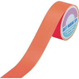 日本緑十字｜JAPAN GREEN CROSS 緑十字　蛍光ラインテープ　赤　50mm幅×10m　エンビ　屋内用