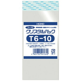 シモジマ｜SHIMOJIMA HEIKO OPP袋 テープ付き クリスタルパック T6-10（100枚入り） 6740300T610