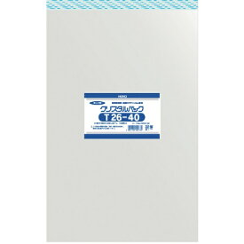 シモジマ｜SHIMOJIMA HEIKO OPP袋 テープ付き クリスタルパック T26-40（100枚入り） 6741100T2640