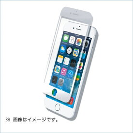 マイキー iPhone8(7)Plus用液晶保護ガラスシートフルカバータイプ　ブルーライトカット B04-33304WH