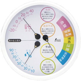 シンワ測定｜Shinwa Rules シンワ　温湿度計　F−3L2　熱中症注意丸型15cm