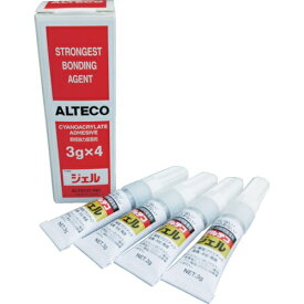 アルテコ｜ALTECO アルテコ　業務用　瞬間接着剤　ジェル　3g×4本入り　（使い切りタイプ）