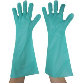 東京パック｜Tokyo-pack エンボス手袋ロング五本絞り 50枚 L グリーン GL45L