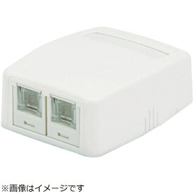 パンドウイット｜PANDUIT パンドウイット　CAT6ローゼットボックスキット　シャッター付き　2個口白