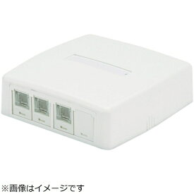 パンドウイット｜PANDUIT パンドウイット　CAT6ローゼットボックスキット　シャッター付き　3個口白