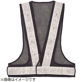 スリーライク｜Three Like スリーライク　LEDパトベスト　LED赤　ネイビー×白反射