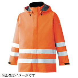ミドリ安全｜MIDORI ANZEN ミドリ安全　雨衣　レインベルデN　高視認仕様　上衣　蛍光オレンジ　L
