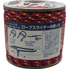 ユタカメイク｜YUTAKA ユタカメイク　アウトドア用カラーロープ　レッド　3．5mm×20m