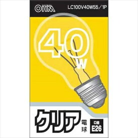 オーム電機｜OHM ELECTRIC LC100V40W55/1P 電球 クリア [E26 /一般電球形 /電球色 /1個]