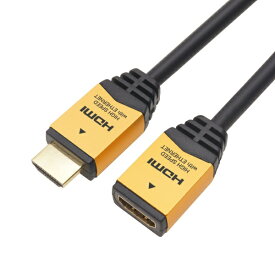 ホーリック｜HORIC ハイスピードHDMI延長ケーブル [HDMI オス→メス HDMI] ゴールド HDFM20-036GD [2m /HDMI⇔HDMI /イーサネット対応]