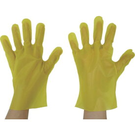 東京パック｜Tokyo-pack エンボス手袋 五本絞り エコノミー化粧箱 200枚 M イエロー YEK-M