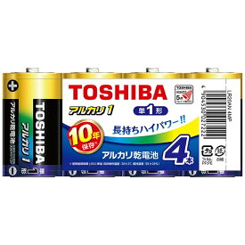 東芝｜TOSHIBA LR20AN 4MP 単1電池 アルカリ1 [4本 /アルカリ]