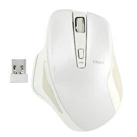 ナカバヤシ｜Nakabayashi マウス Digio2 Just Fit Curve ホワイト MUS-RKF155W [BlueLED /無線(ワイヤレス) /5ボタン /USB]