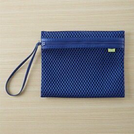 セキセイ｜SEKISEI フラットポーチ M フクロウ Messhy (メッシー) ネイビーブルー MY-3583-15