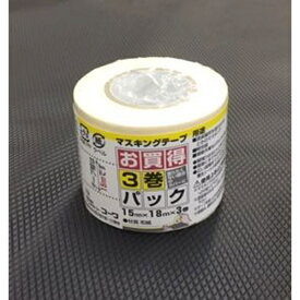 インダストリーコーワ｜Industry Kowa マスキングテープ 3巻入（幅15mm/長さ18m） #11780