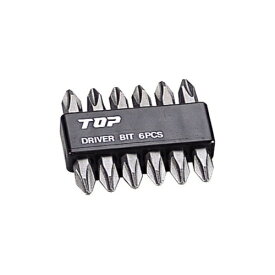 トップ工業｜TOP工業 電動用ドライバービットセット プラスNo.2 45x6本 DB2-4506