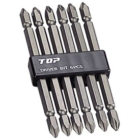 トップ工業｜TOP工業 電動用ドライバービットセット プラスNo.2 110x6本 DB2-11006