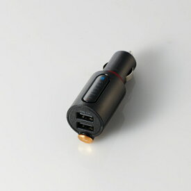 ELECOM｜エレコム FMトランスミッター/Bluetooth/USB2ポート付/3.4A/おまかせ充電/重低音モード付/4チャンネル ブラック LAT-FMBTB04BK